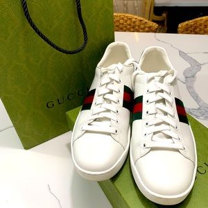 Gucci Authentic “Ace” Leather Sneakers